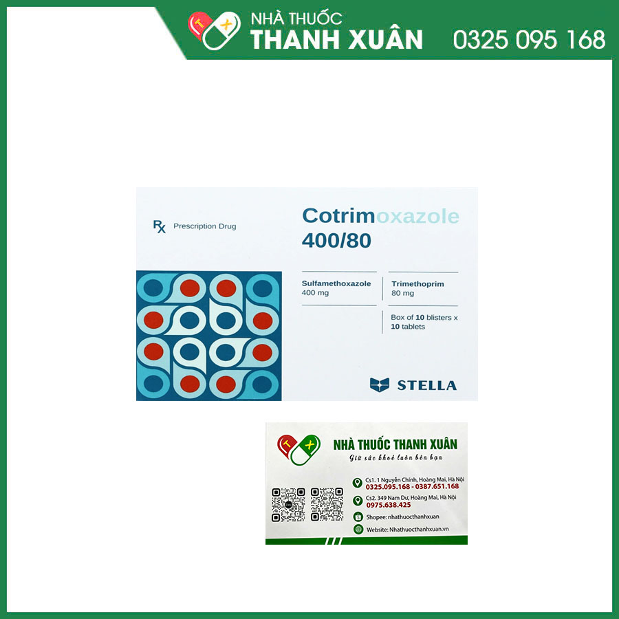Cotrimoxazole 400/80 thuốc kháng sinh điều trị nhiễm khuẩn